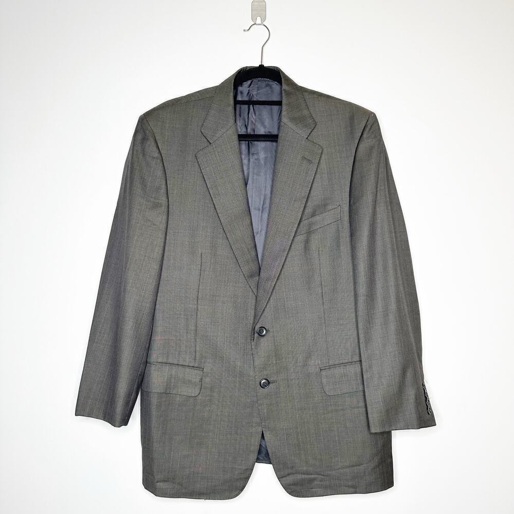 Ermenegildo Zegna Silk Wool Blazer Men's Gray Size 52R